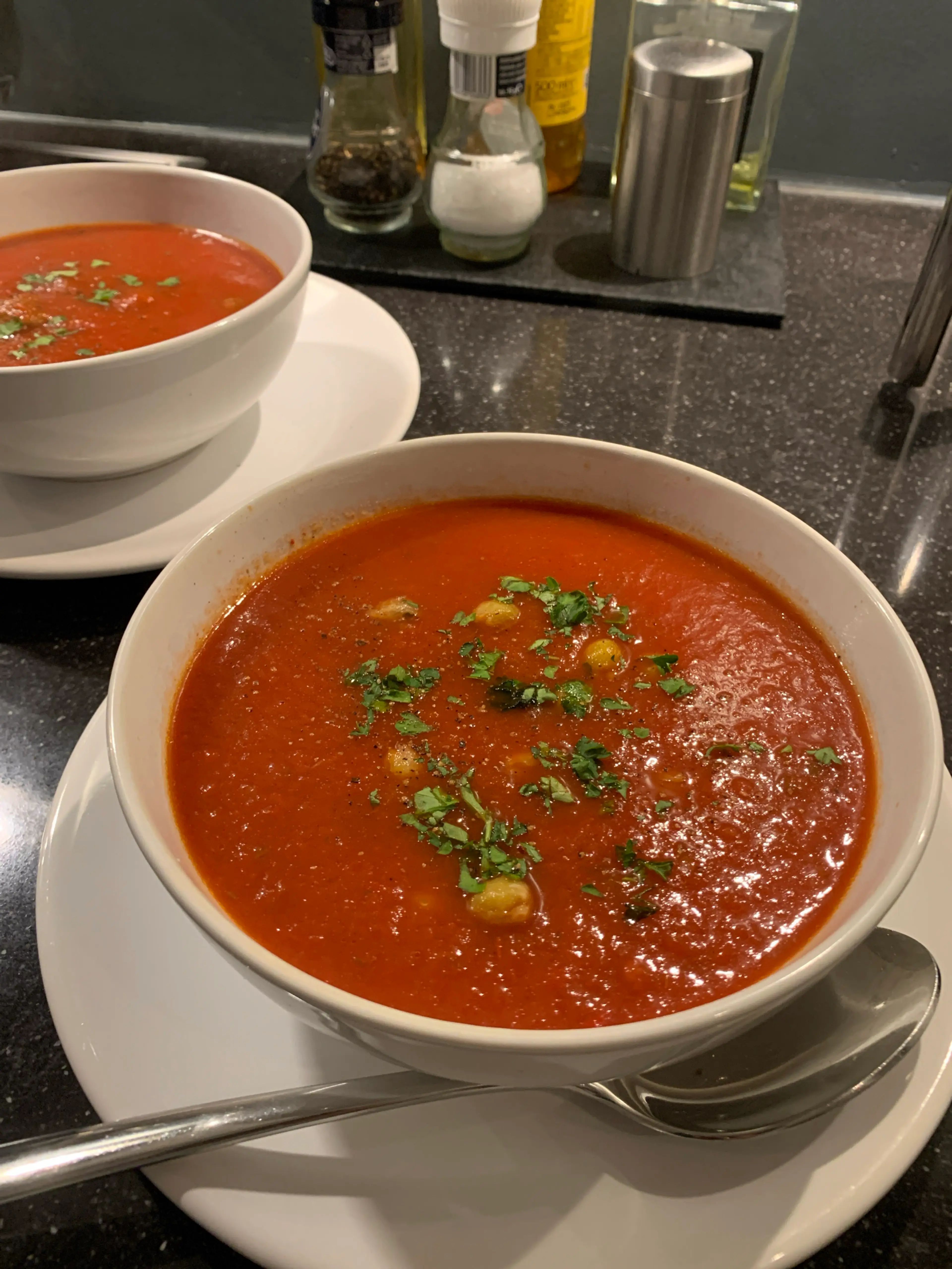 Puntpaprika-tomatensoep