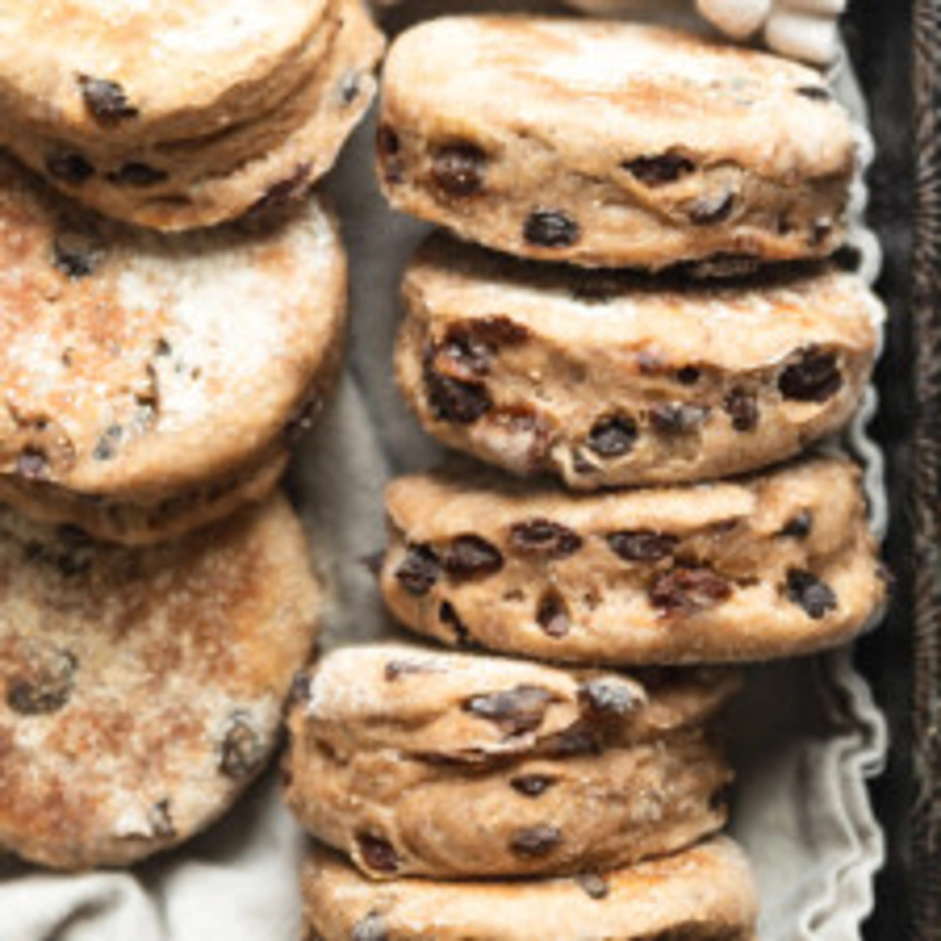 Sourdough Discard Cinnamon Raisin English Muffins