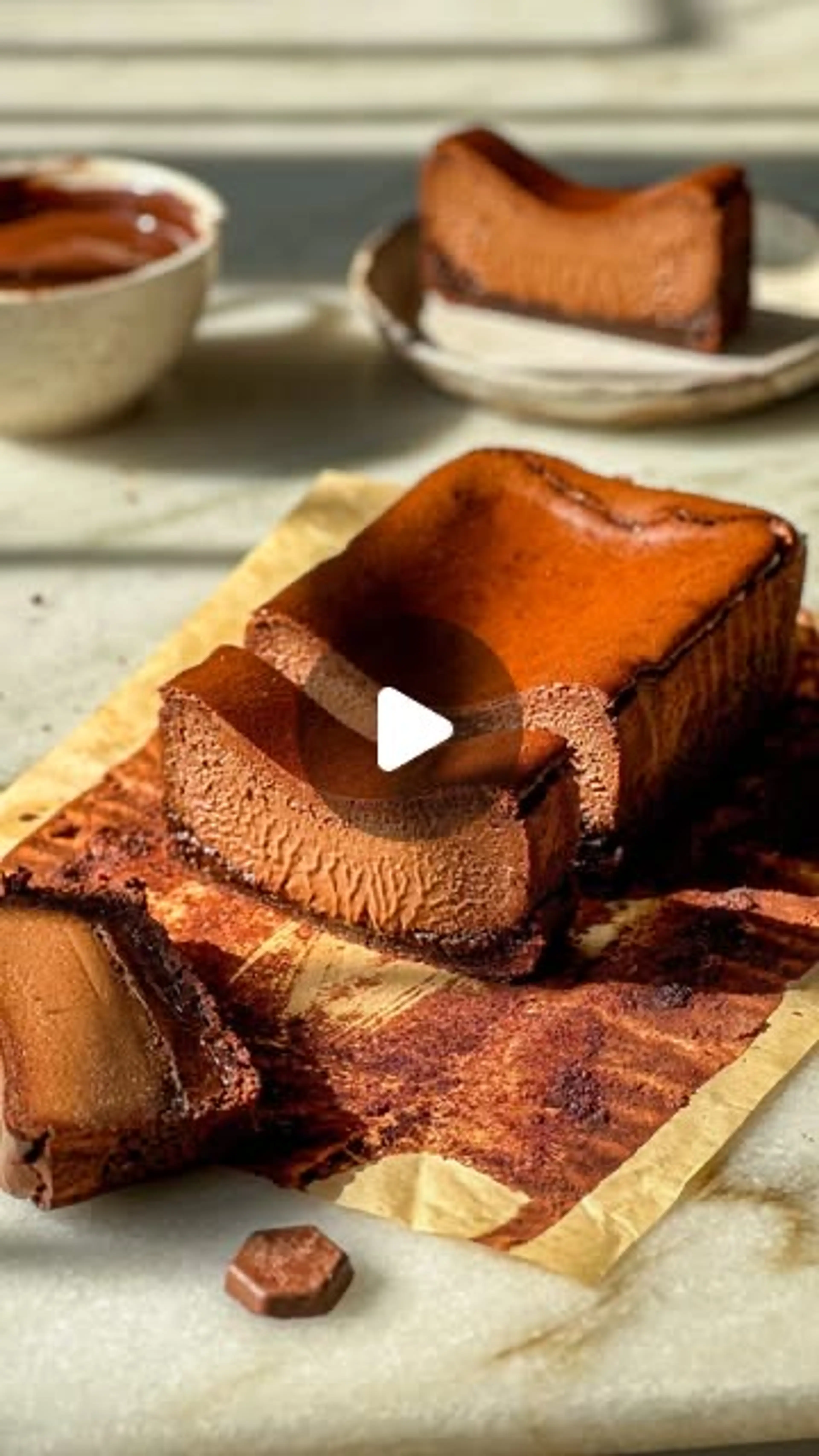 Fudgy Brownie Meets Basque Cheesecake to Create the Most Dec