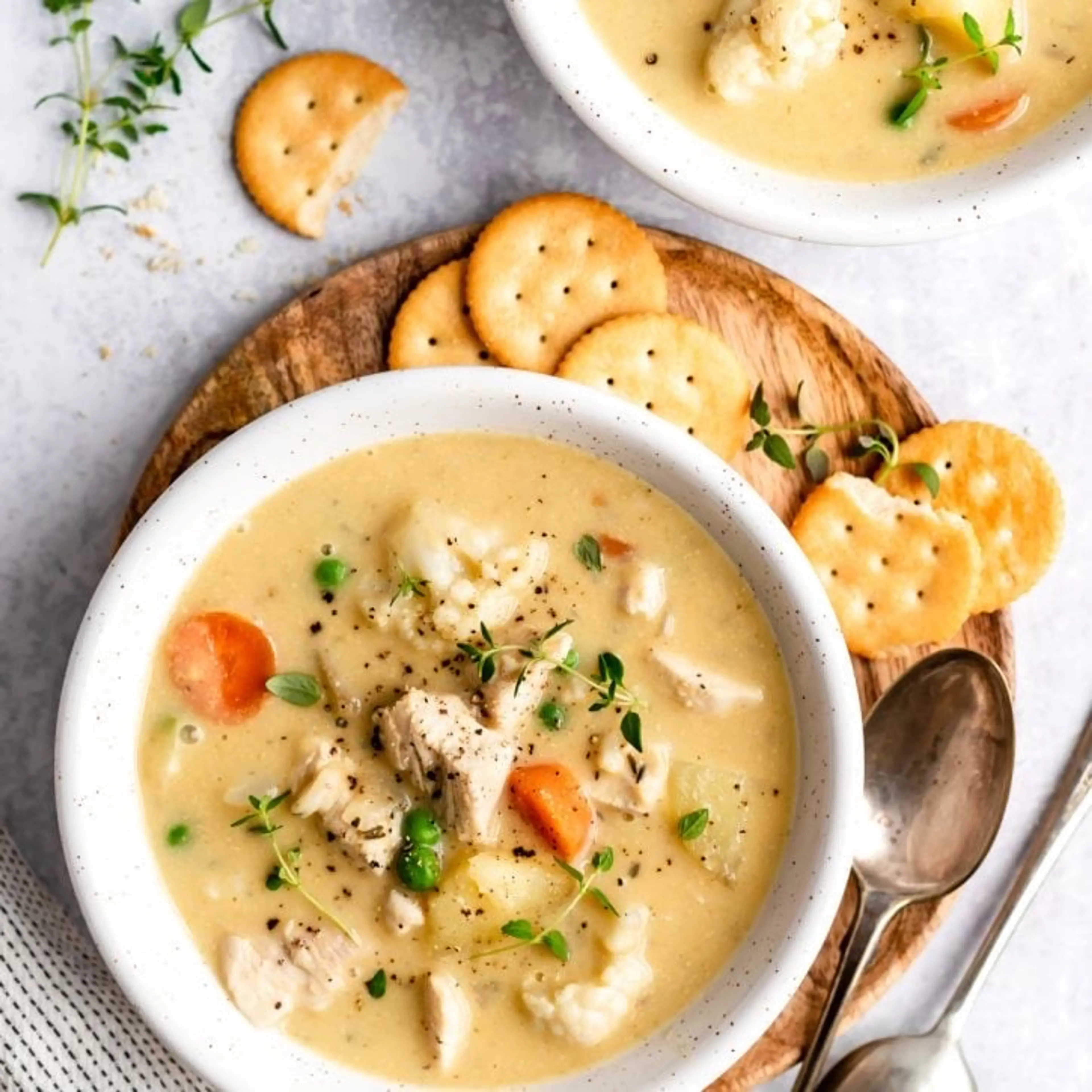 Healthy Chicken Pot Pie Soup