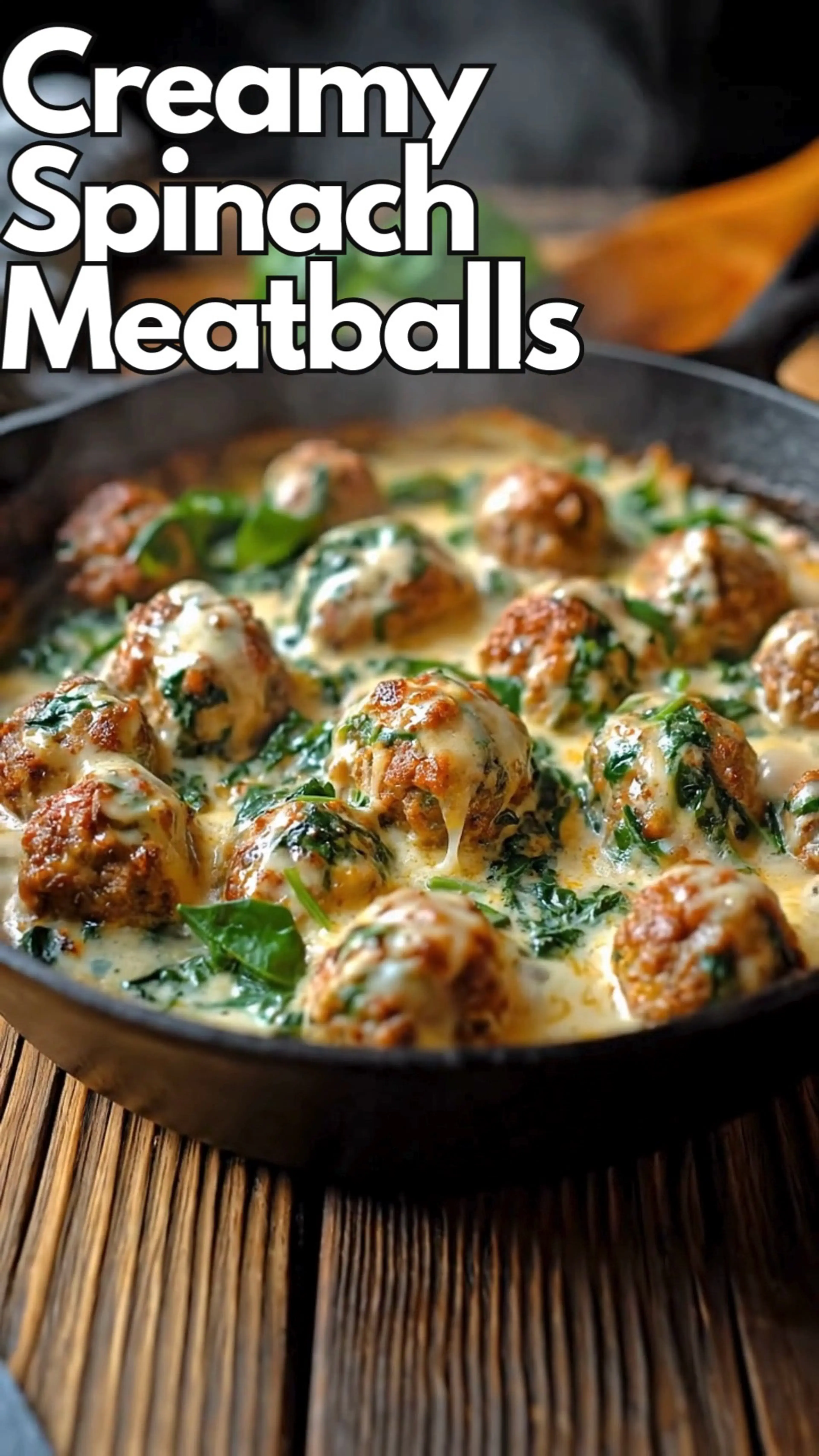 Spinach Chicken Meatballs - Creamy