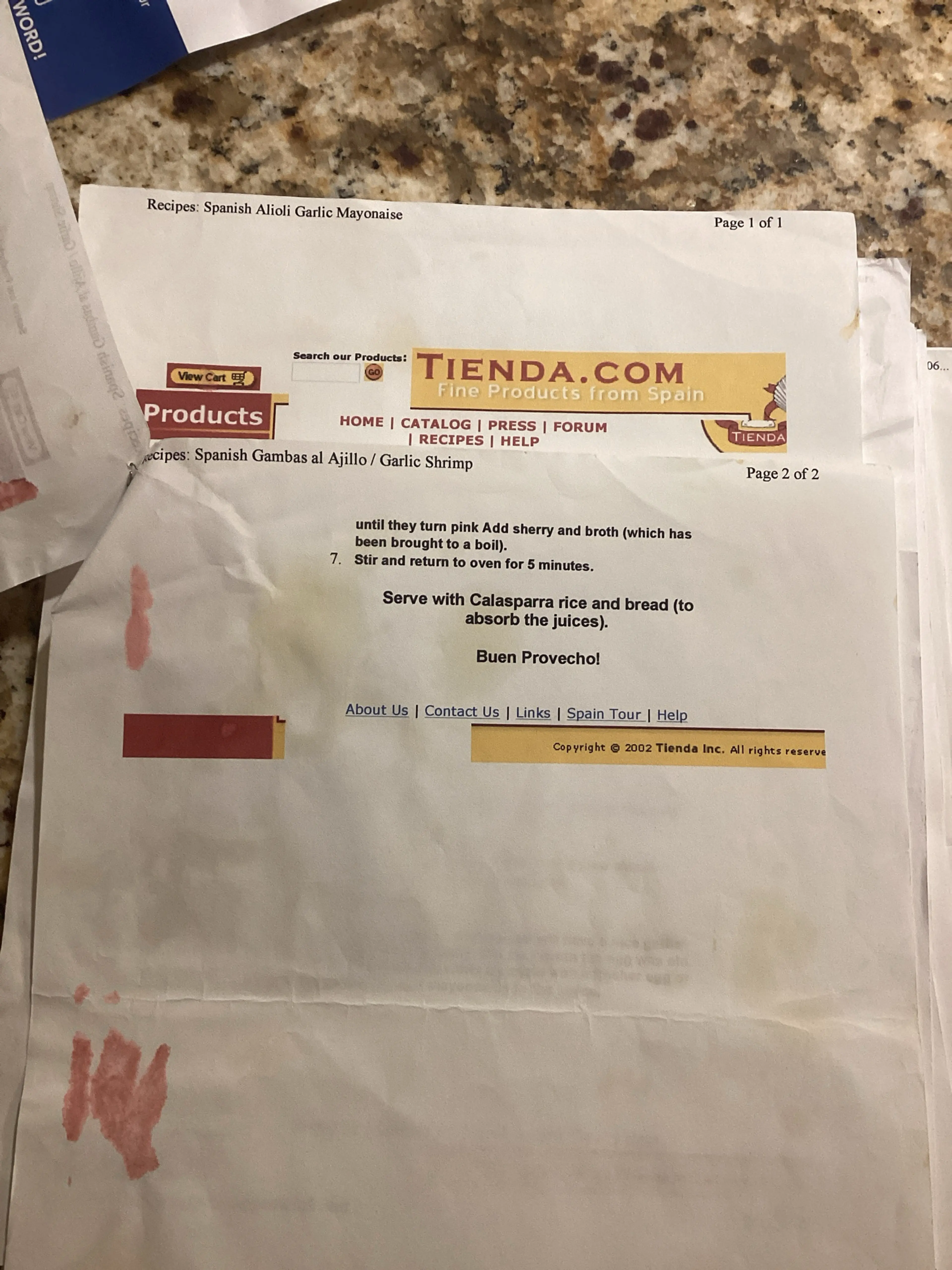 Gambas al Ajillo, Garlic Shrimp (serves 4)