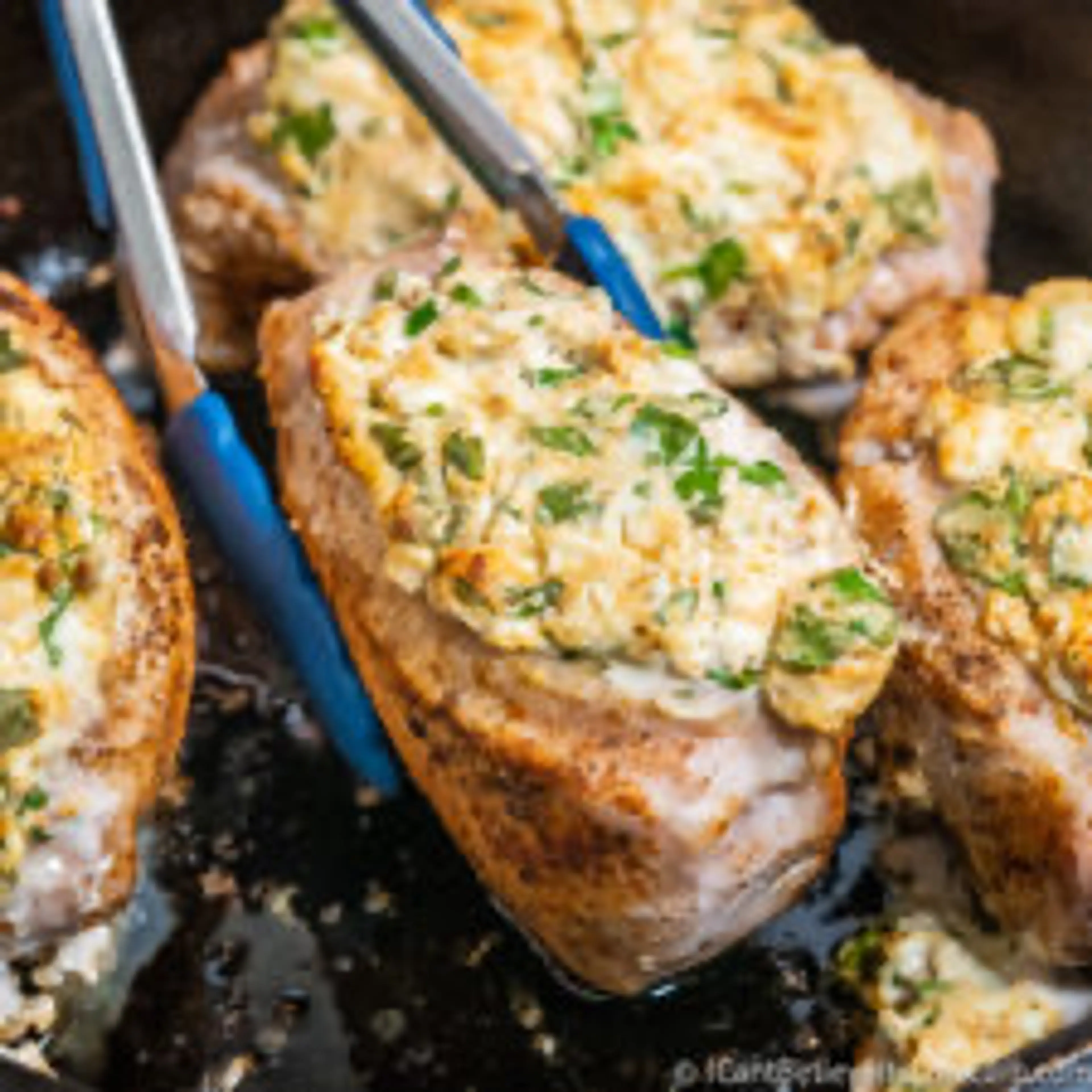 Pork Chops - Cheesy Stuffed