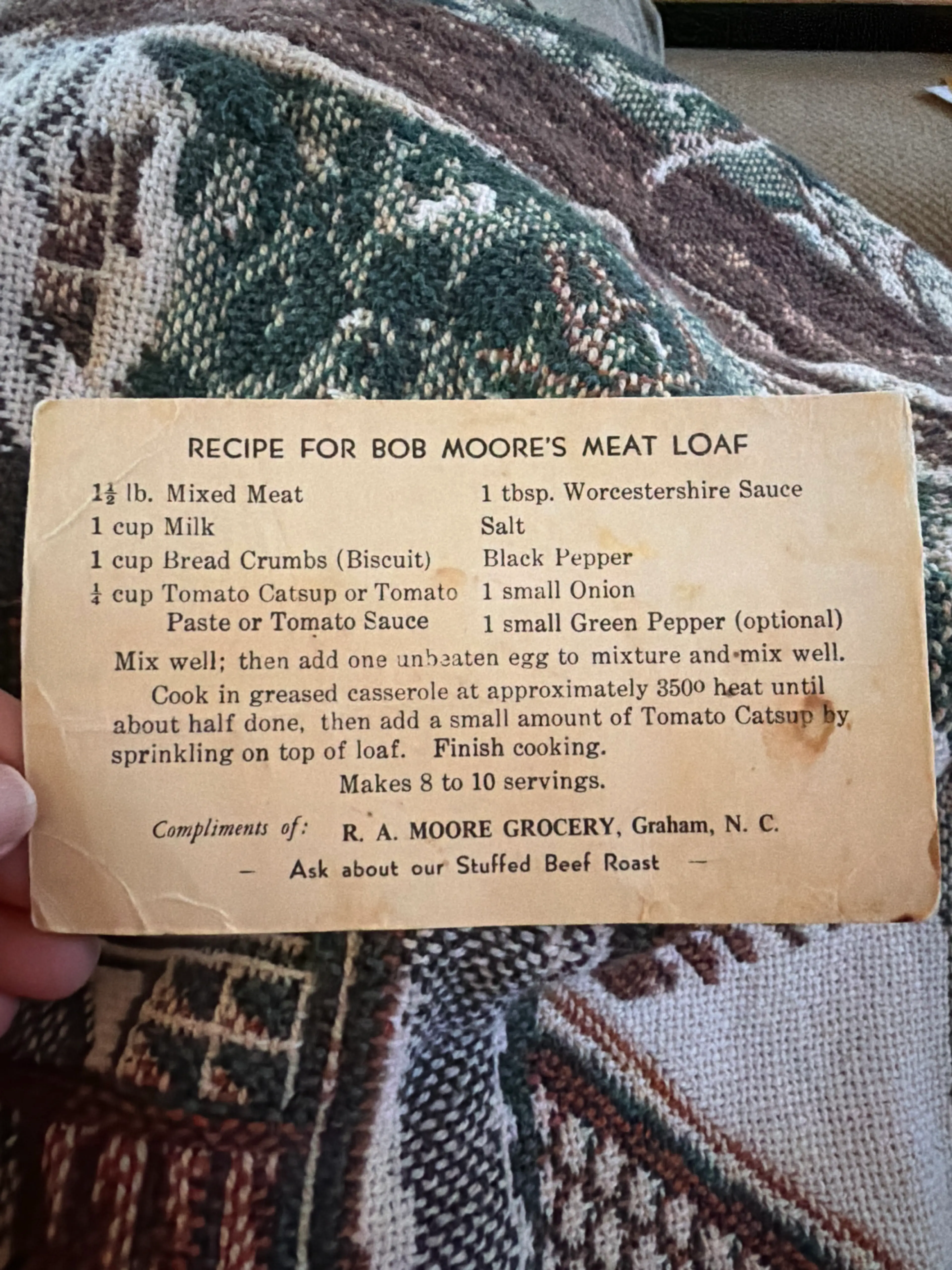 Bob Moore’s Meat Loaf