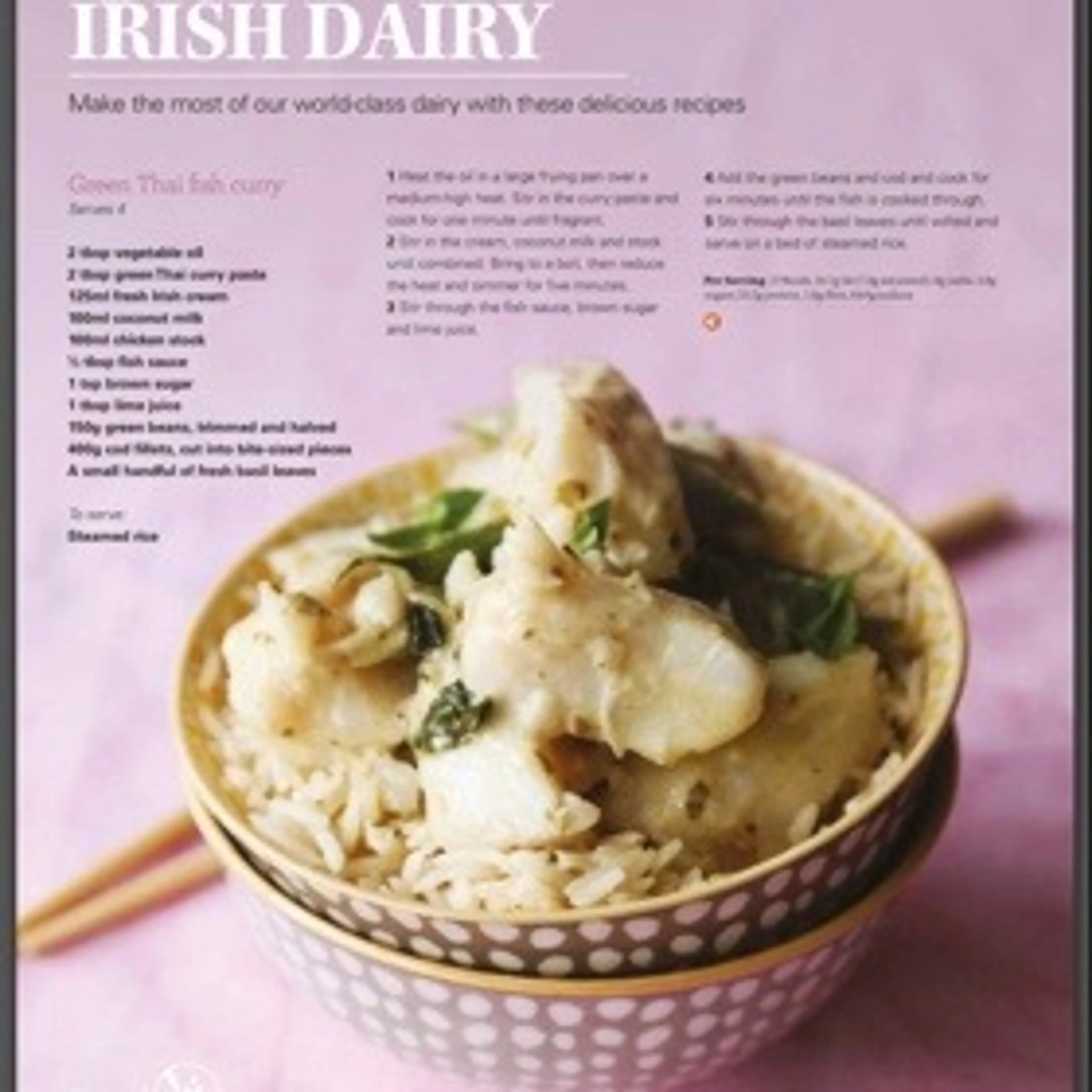 Green Thai fish curry