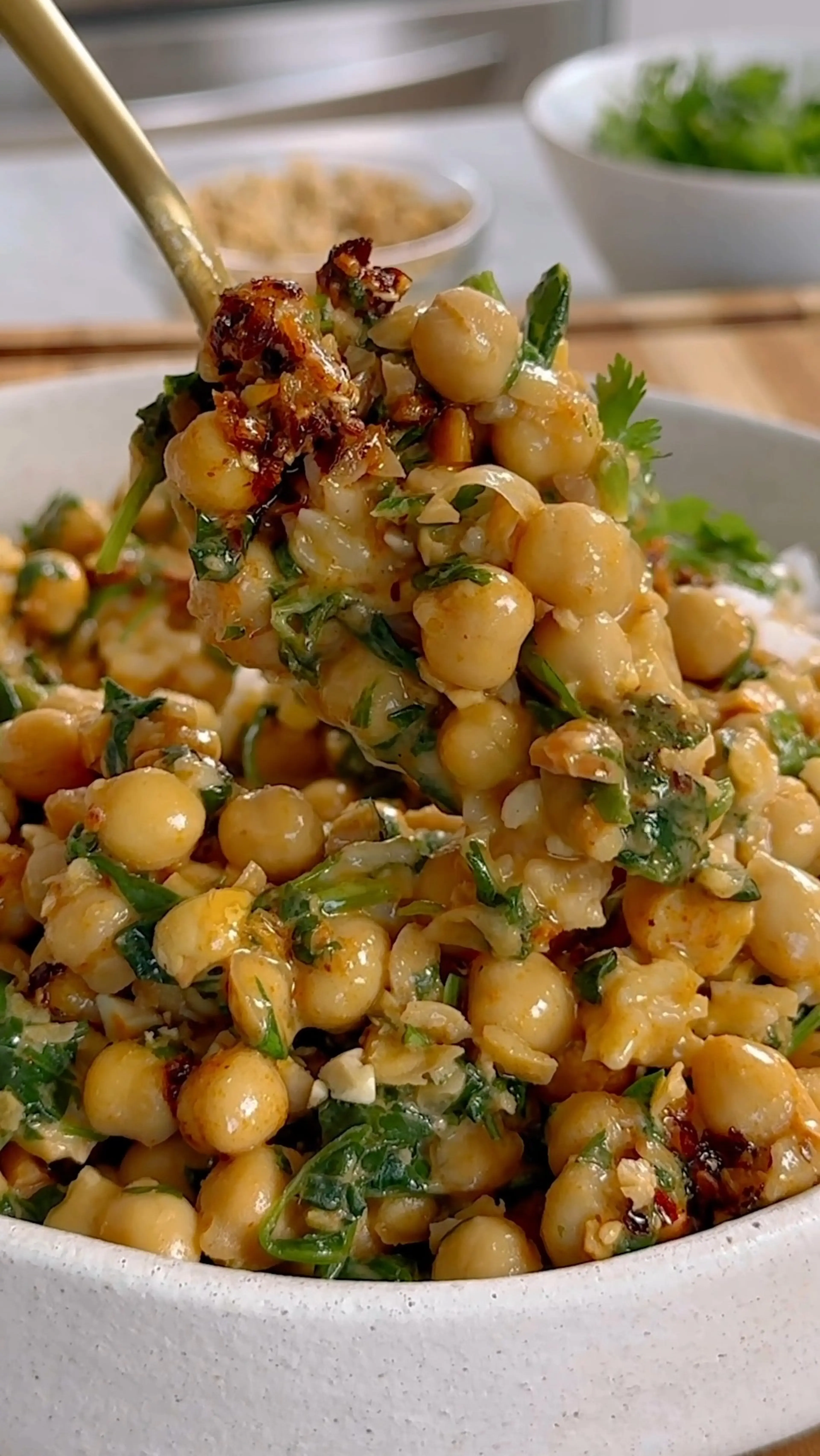 Ndian-inspired Peanut Chickpea Curry with Coconut Rice Comin