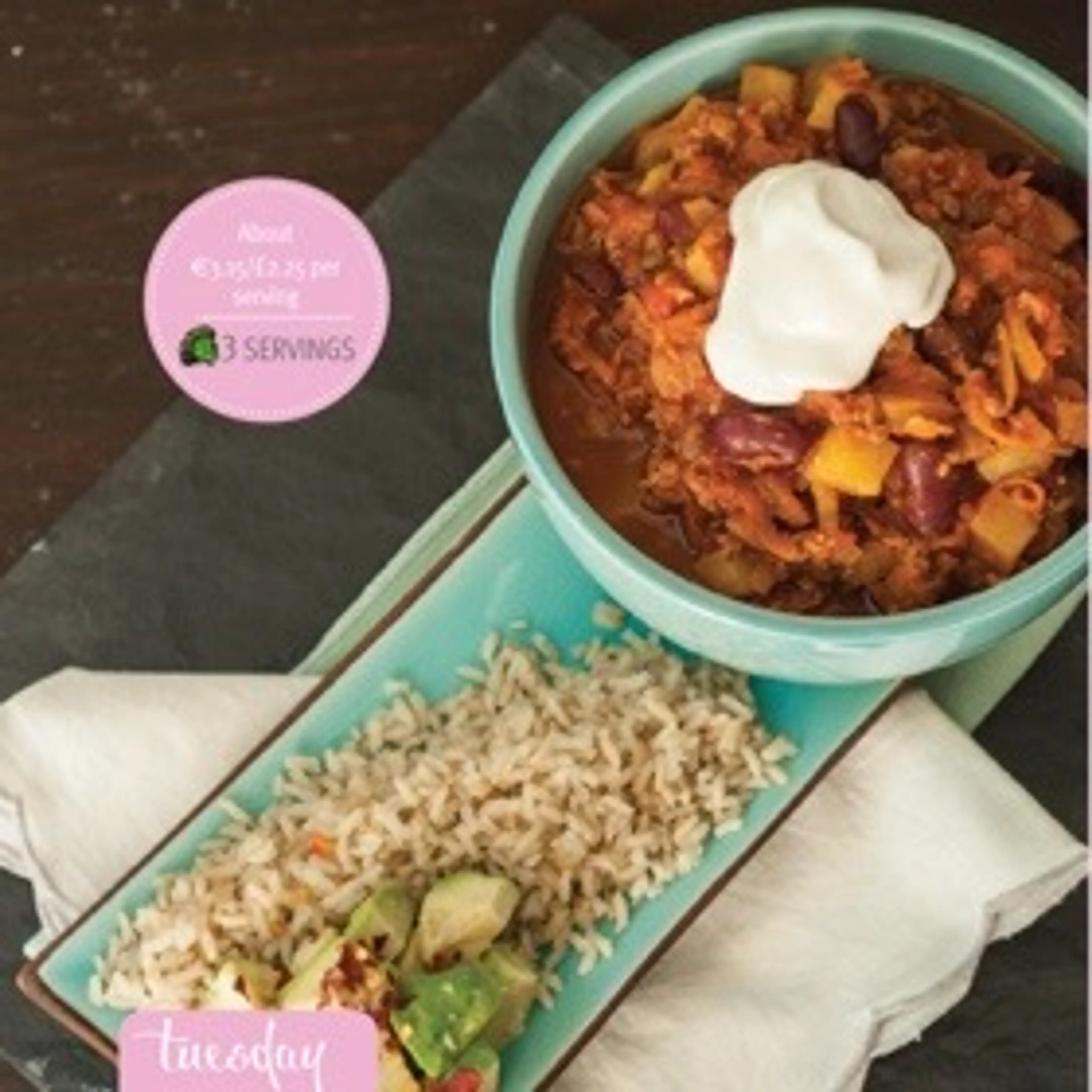Veggie-packed chilli con came