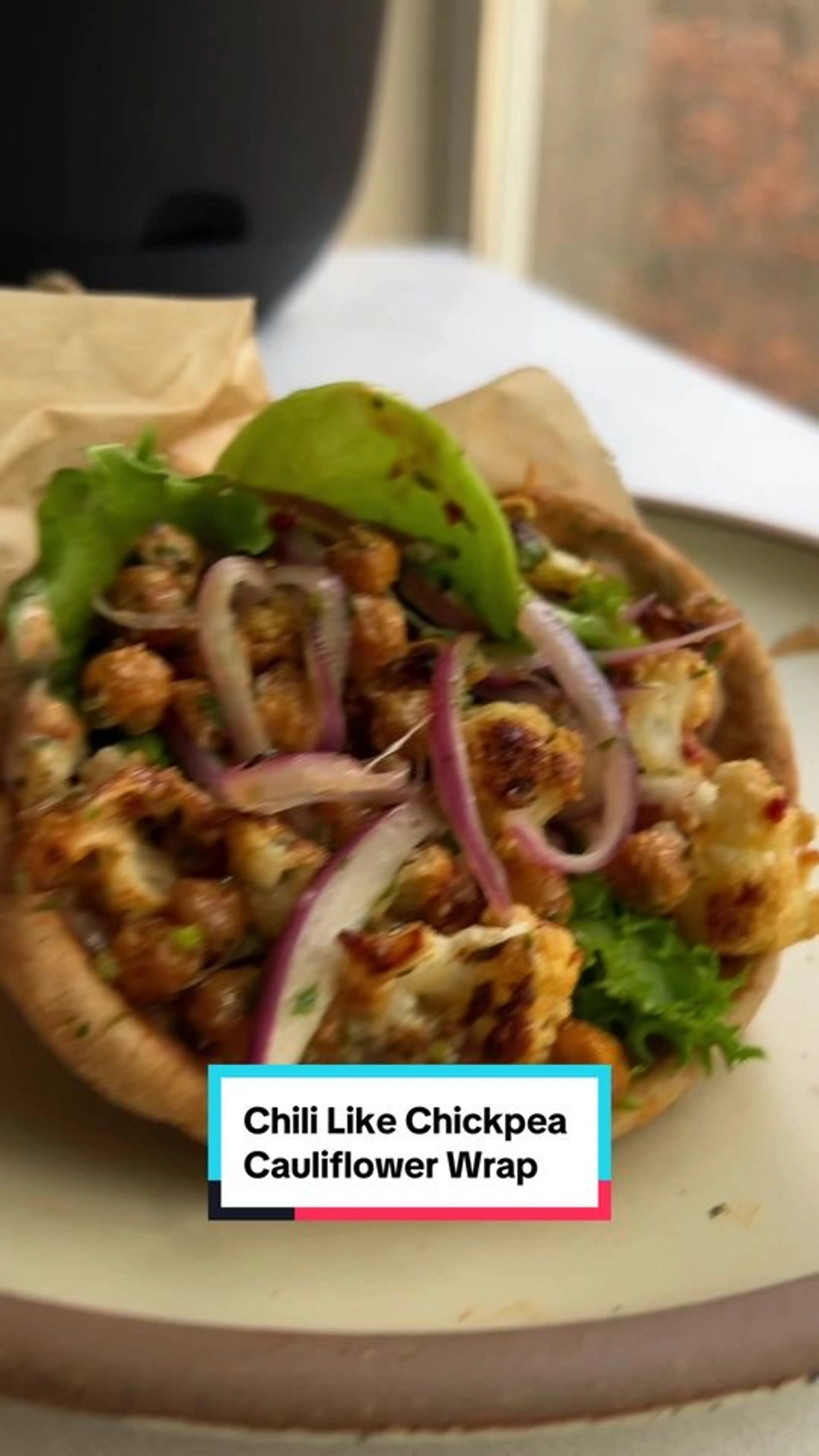 Chili Lime Chickpea Cauliflower Wrap 🌮