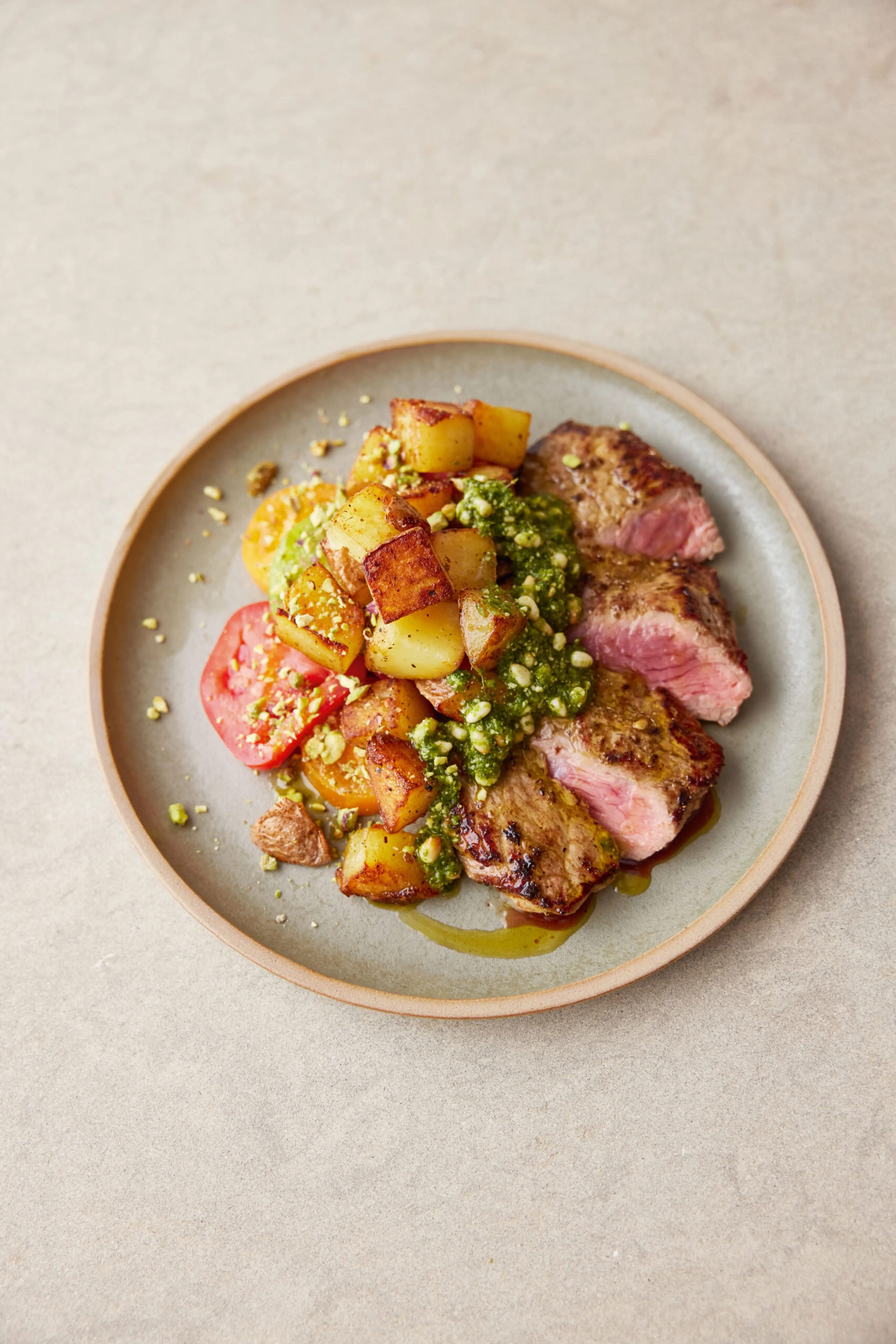 Jamie Oliver’s Herby Steak and Crispy Potatoes