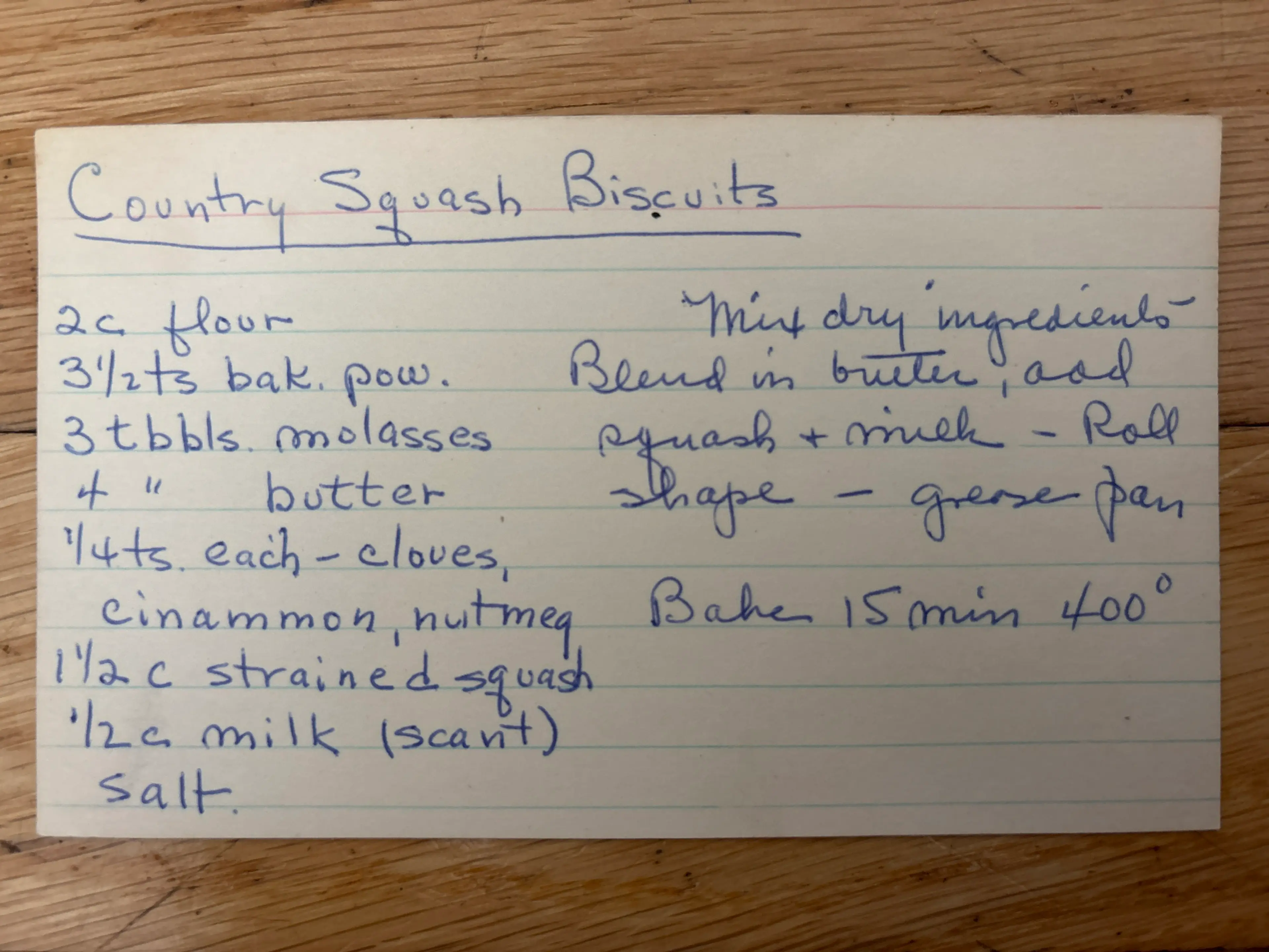 Country Squash Biscuits