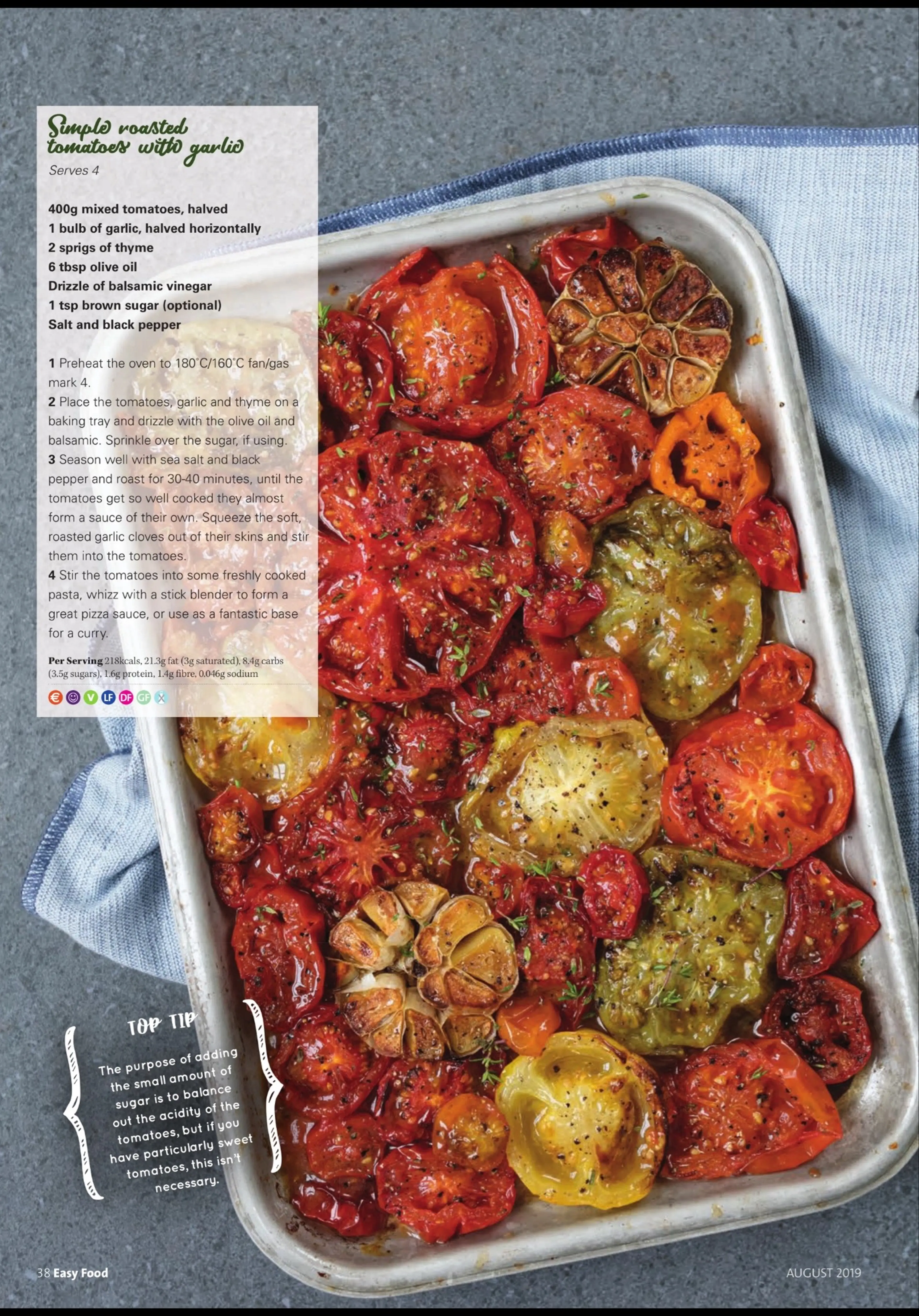Simple roasted tomatoes with garlic