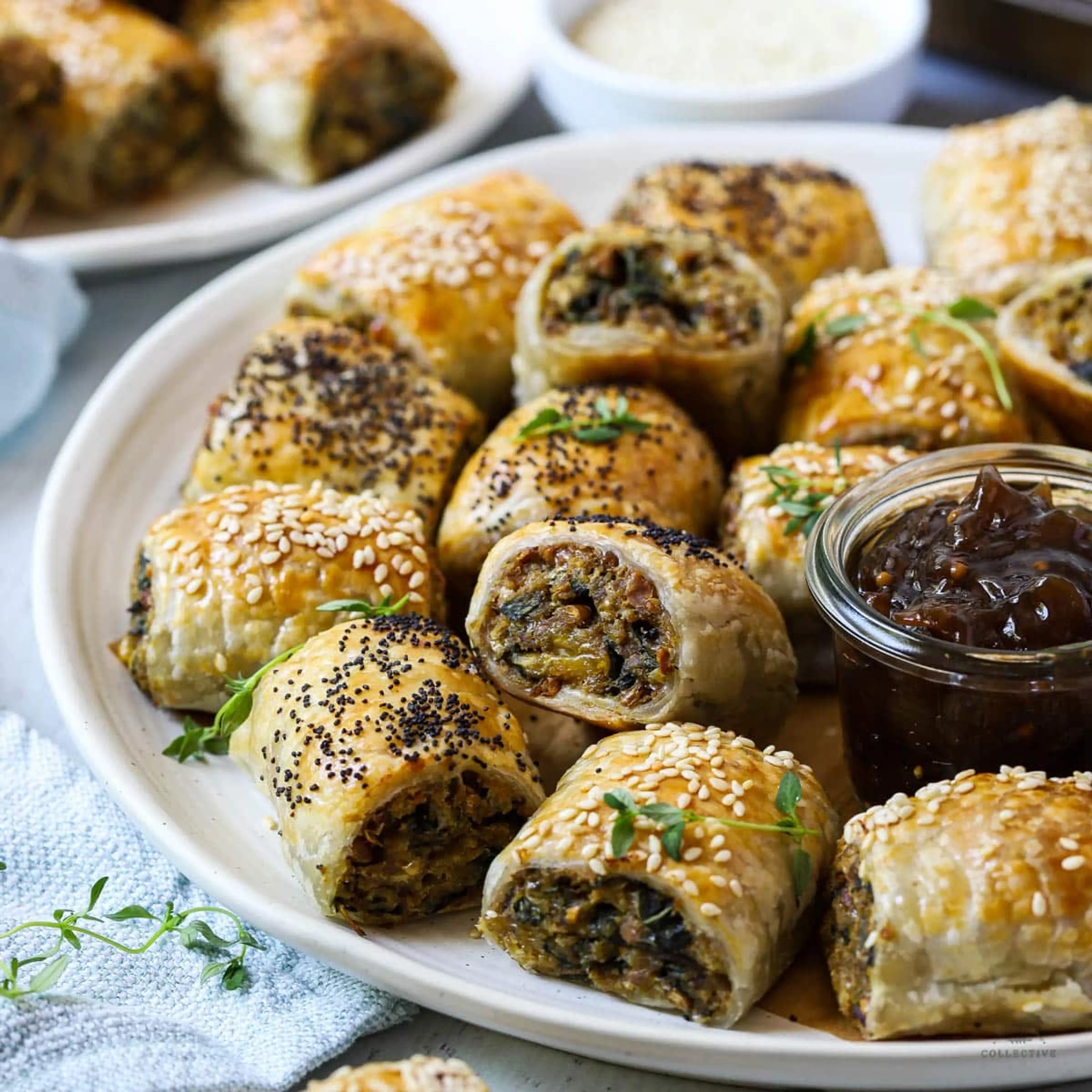 Veggie Sausage Rolls Recipe (Mushroom + Lentil)