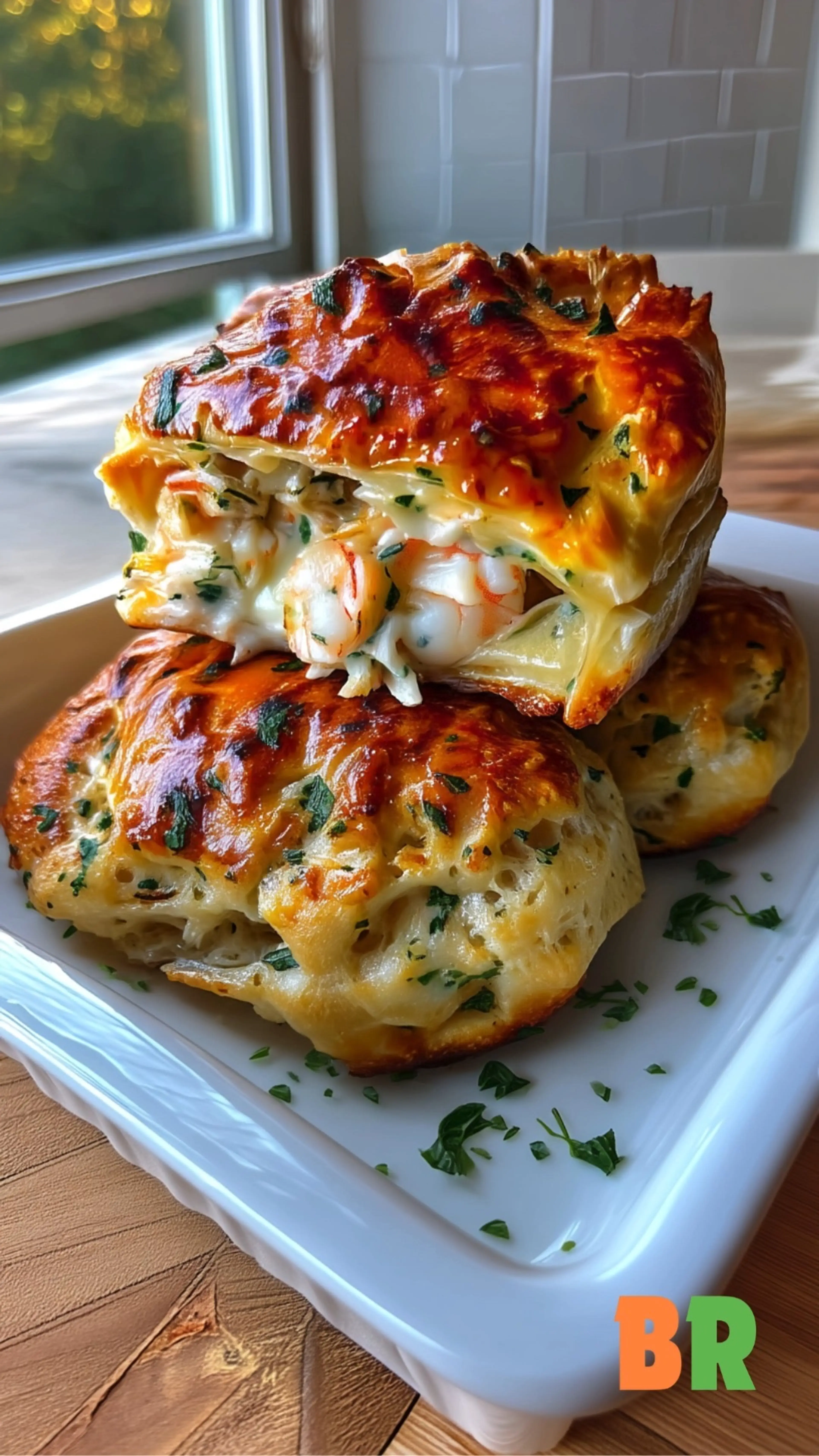 Golden Seafood Biscuit Melts