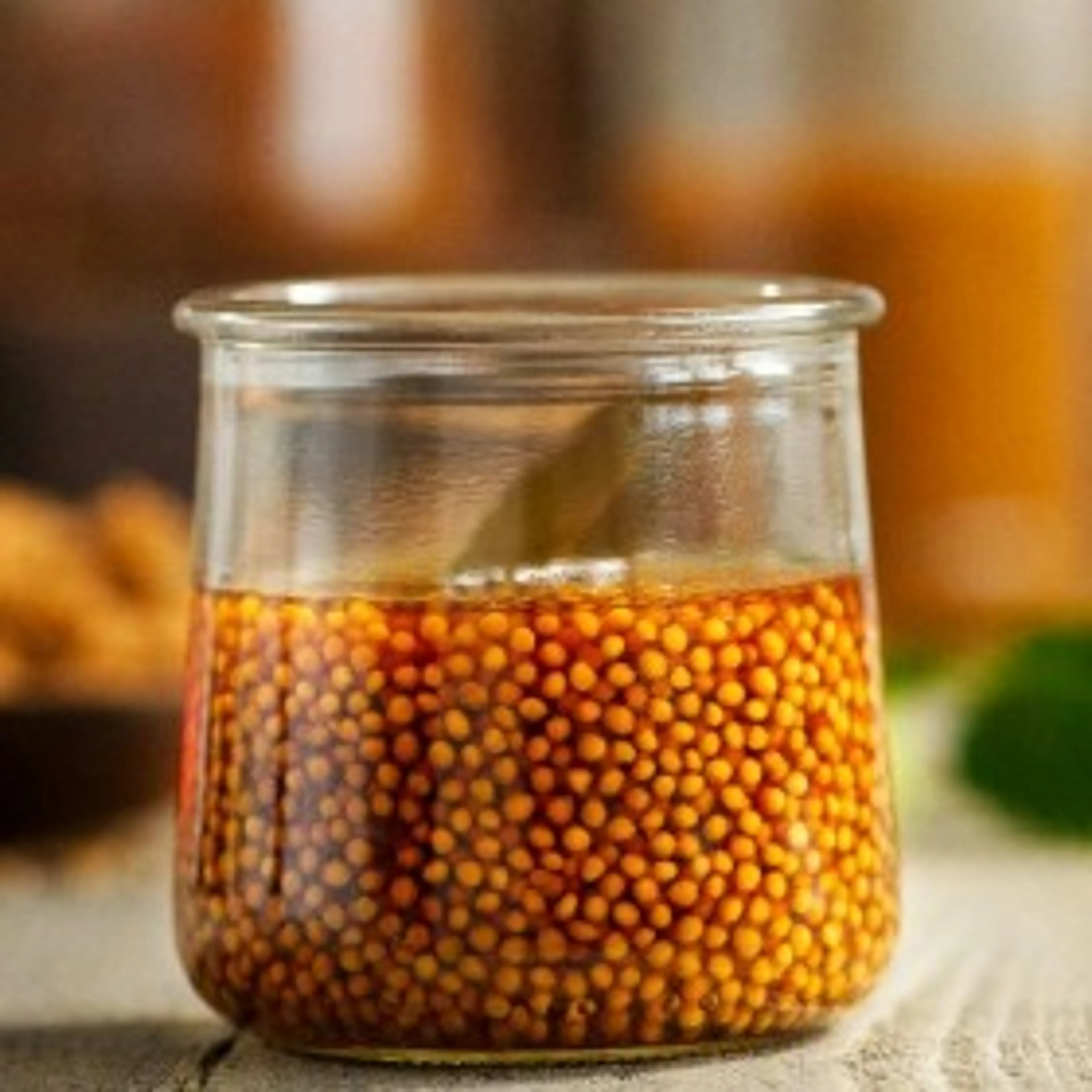 Bourbon Pickled Mustard Seeds
