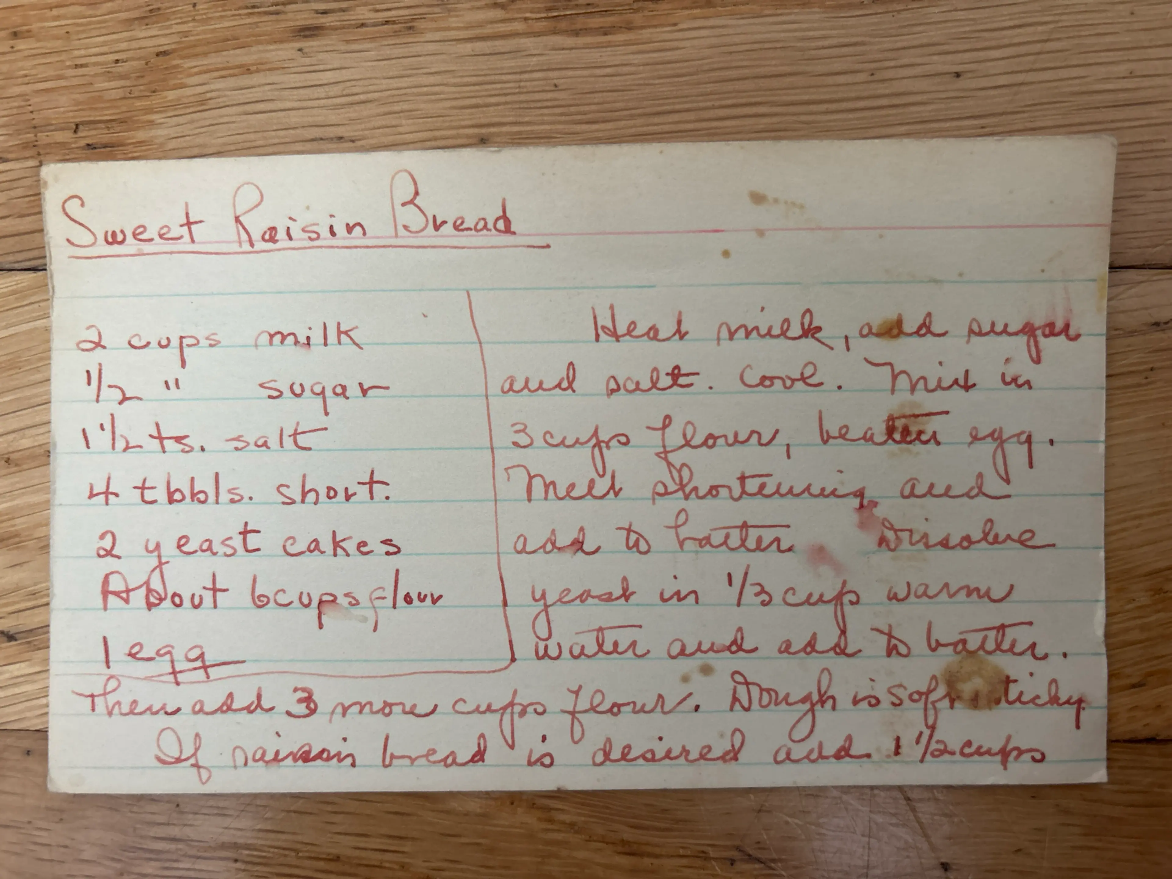 Sweet Raisin Bread