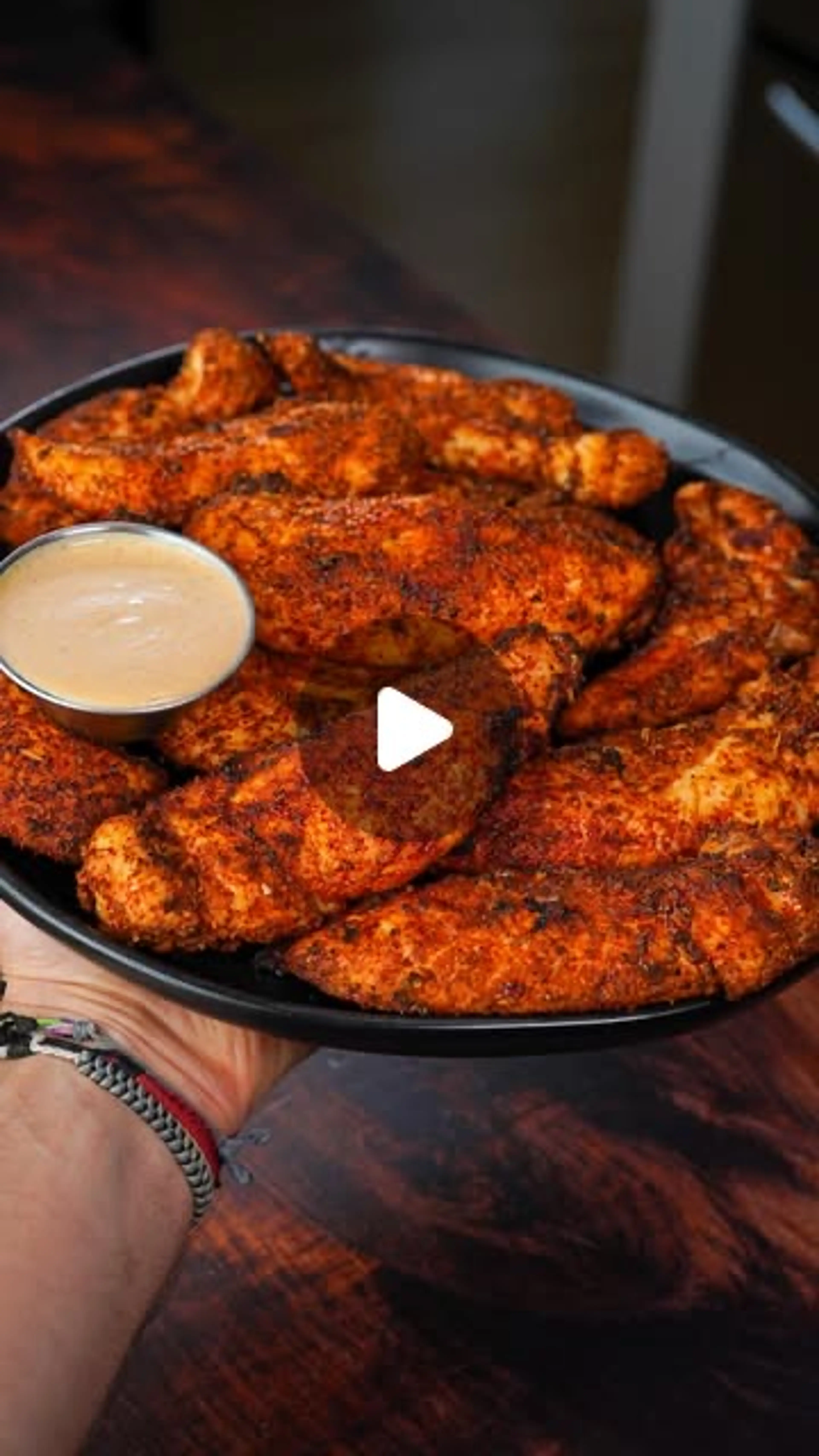 Blackened Chicken Tenders W/cane Sauce
