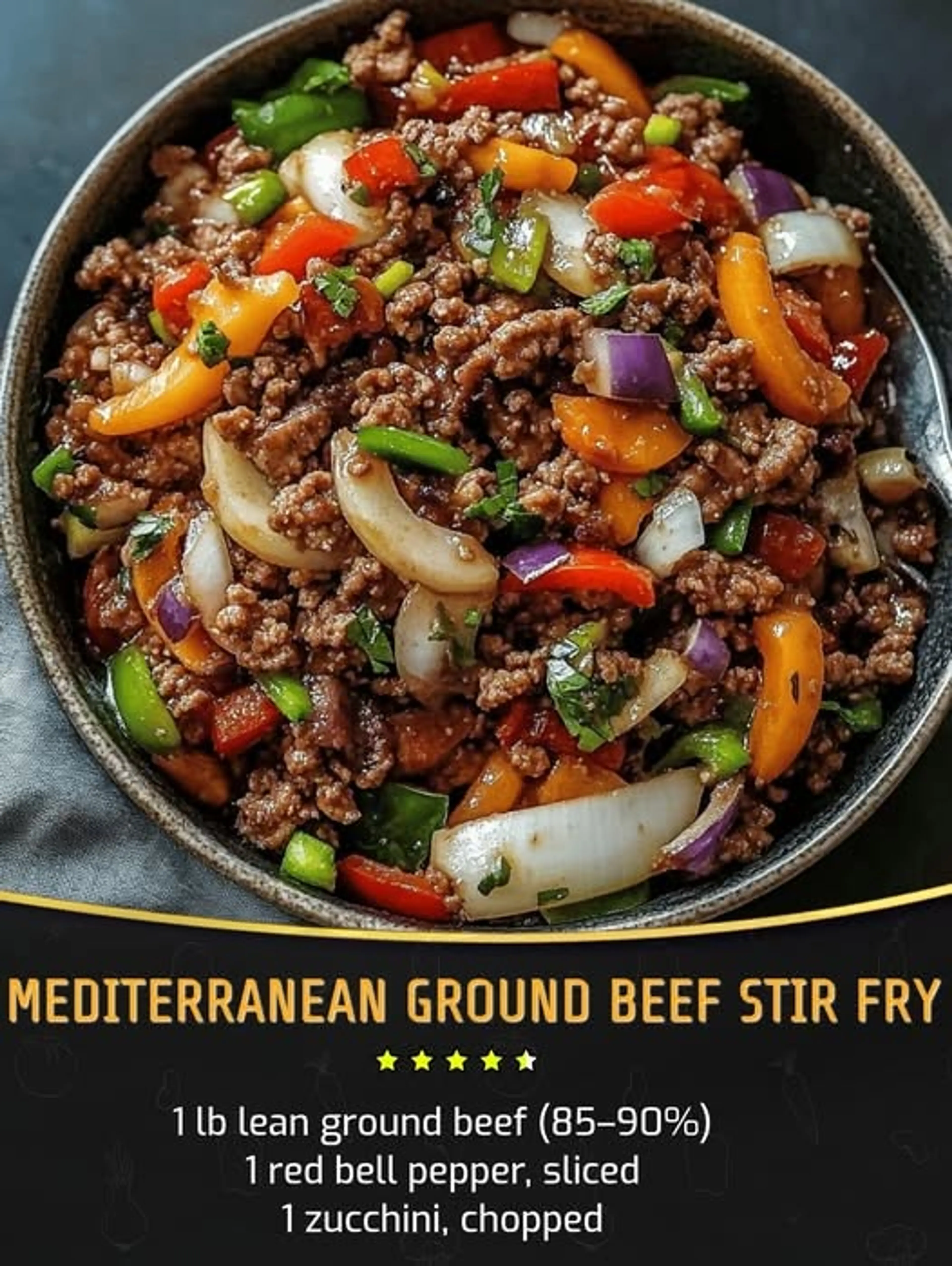 Mediterranean Ground Beef Stir Fry