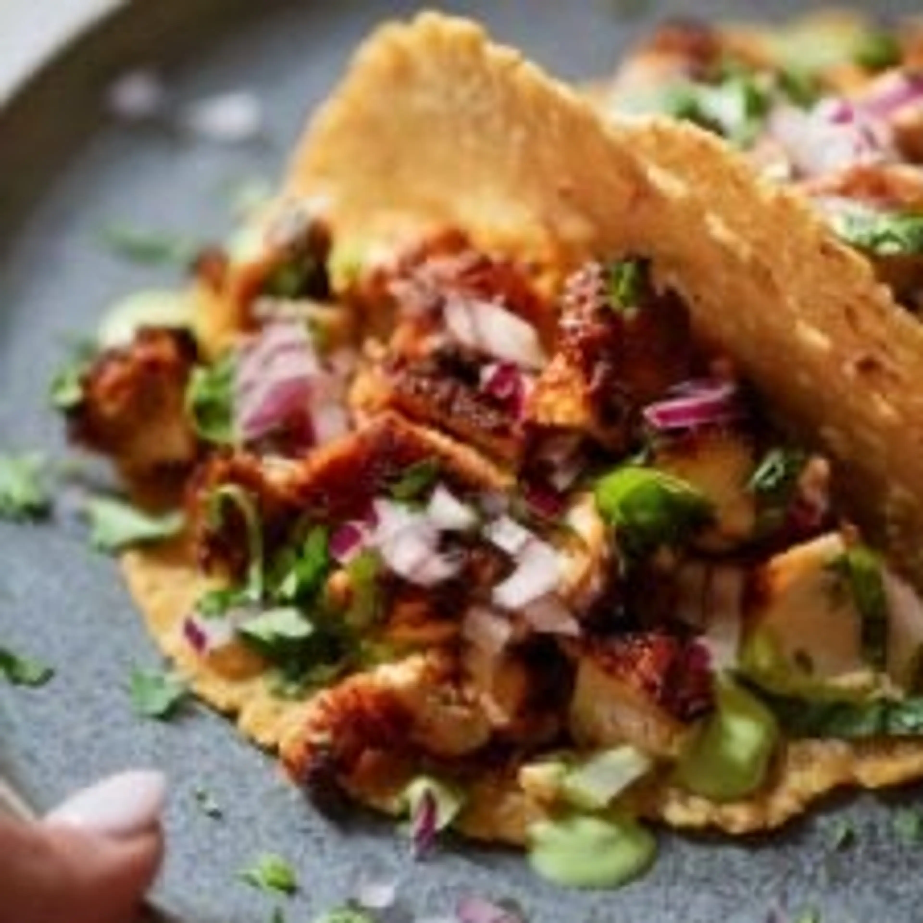 Ridiculously Good Chicken Tacos with Green Sauce