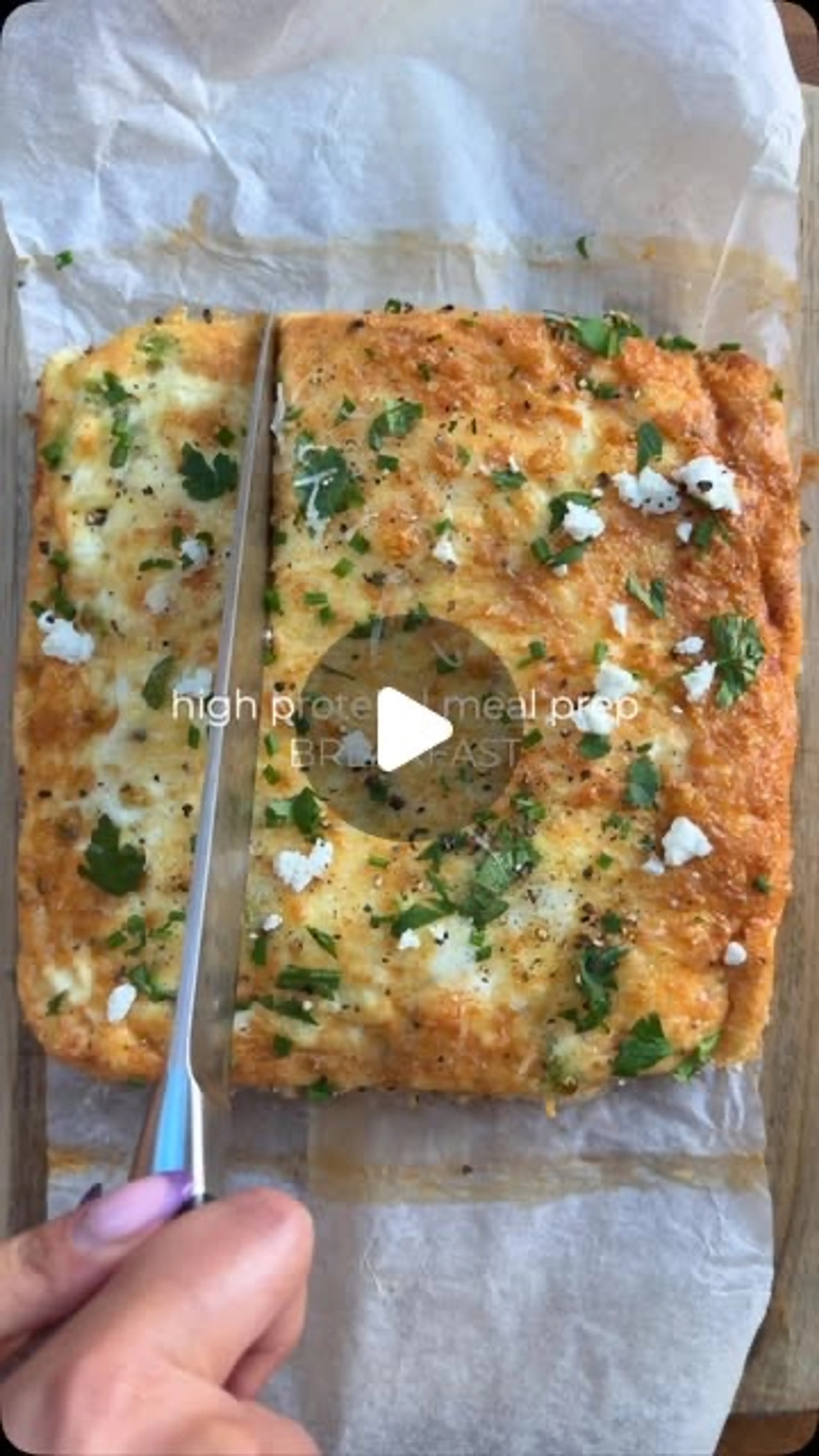 high protein feta frittata