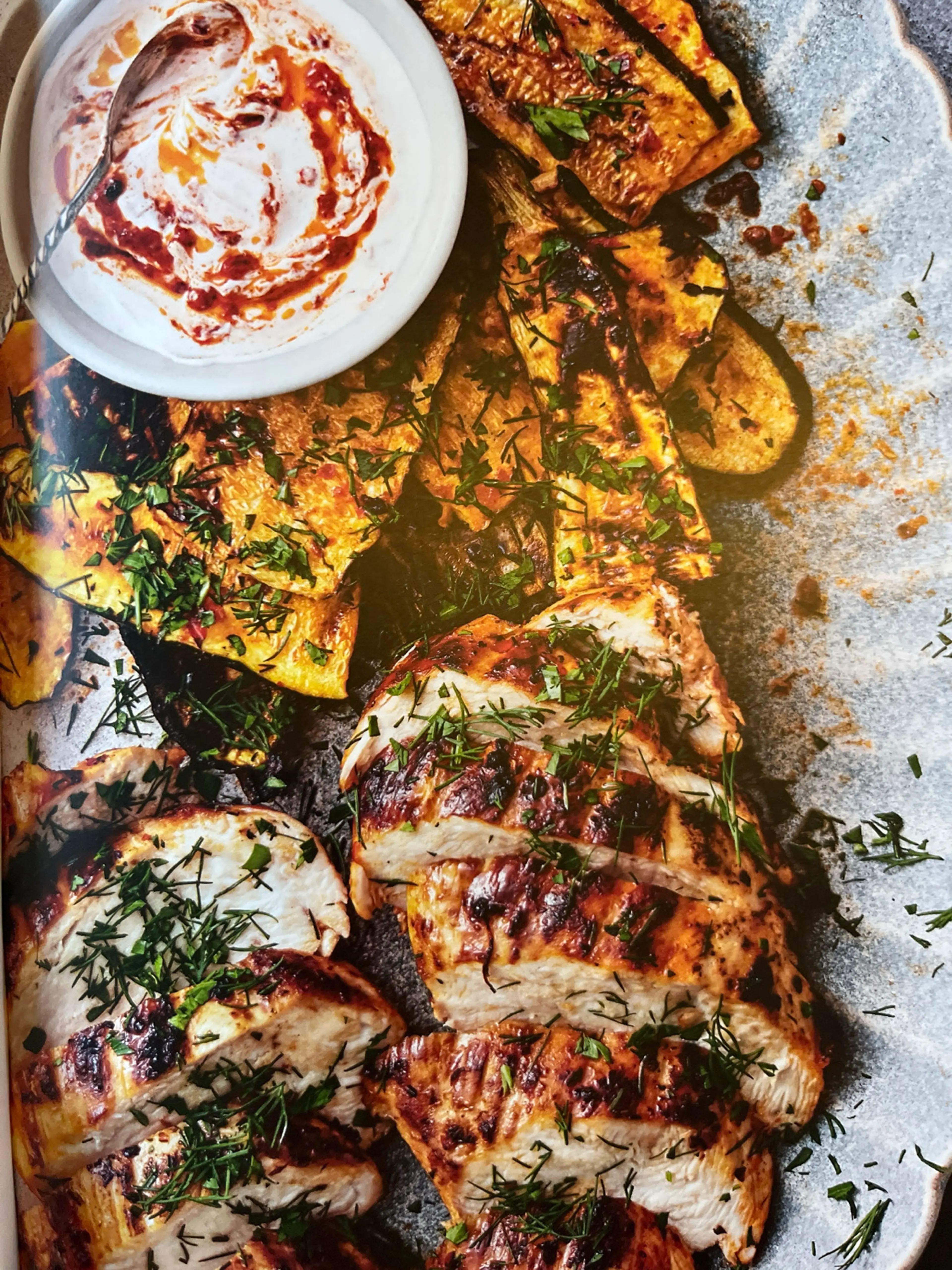 GRILLED LEMON HARISSA CHICKEN & ZUCCHINI