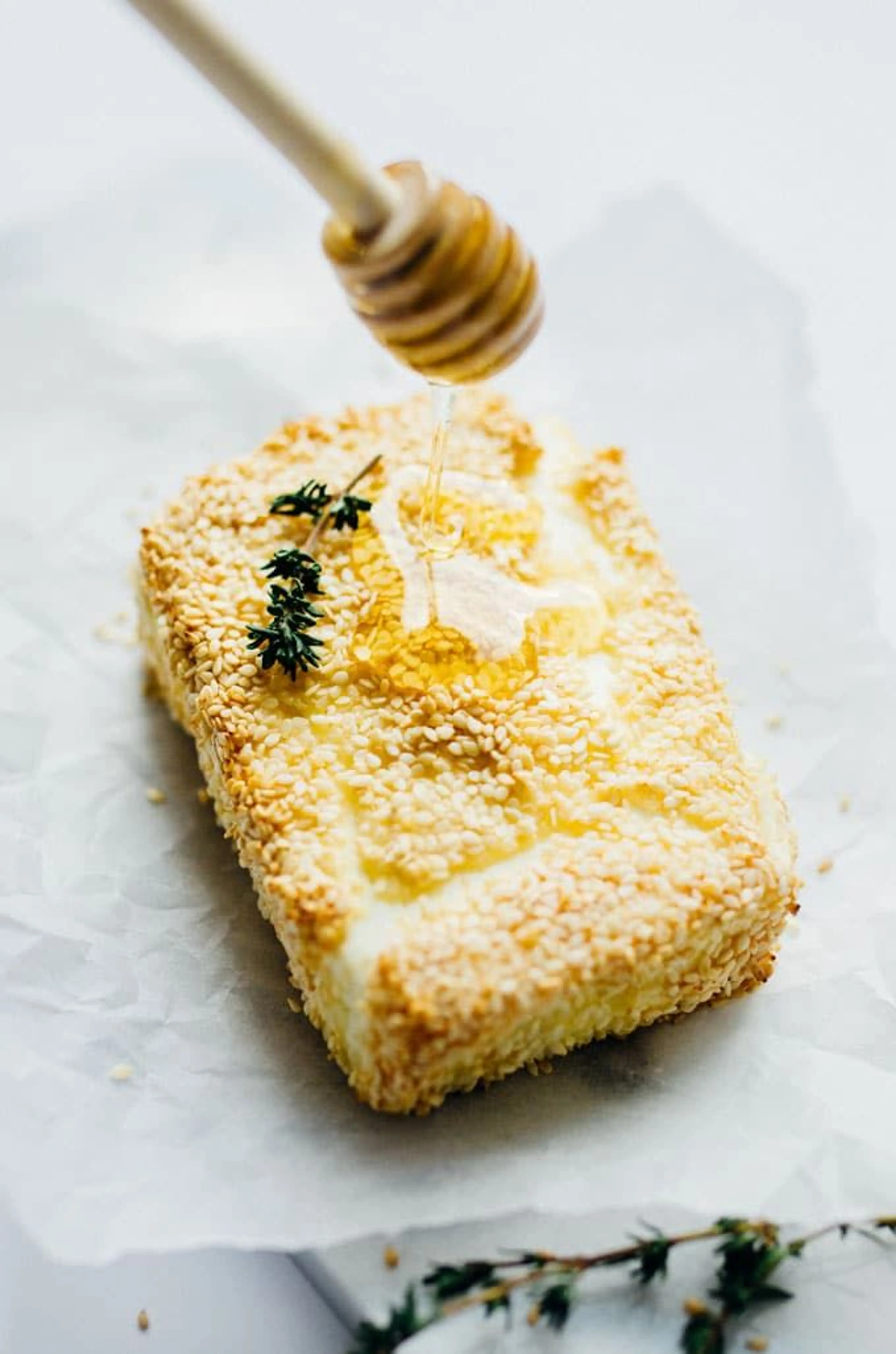 Sesame Crusted Baked Feta